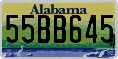 AL license plate 55BB645