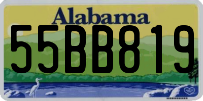 AL license plate 55BB819
