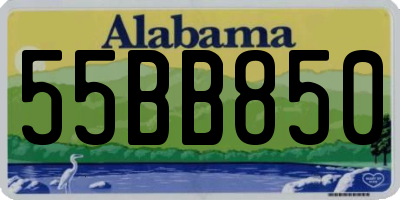 AL license plate 55BB850