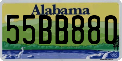 AL license plate 55BB880