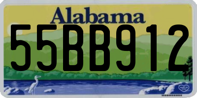 AL license plate 55BB912