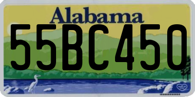 AL license plate 55BC450
