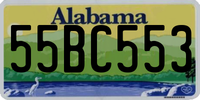 AL license plate 55BC553