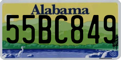AL license plate 55BC849