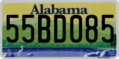 AL license plate 55BD085