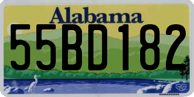 AL license plate 55BD182