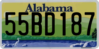 AL license plate 55BD187