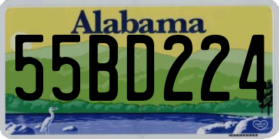 AL license plate 55BD224