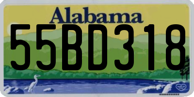 AL license plate 55BD318