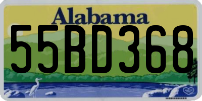 AL license plate 55BD368