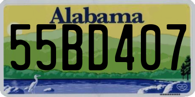 AL license plate 55BD407