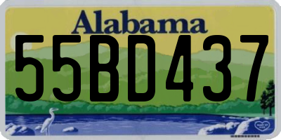 AL license plate 55BD437