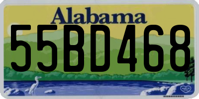 AL license plate 55BD468