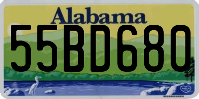 AL license plate 55BD680