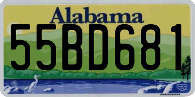 AL license plate 55BD681