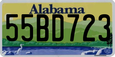 AL license plate 55BD723