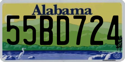 AL license plate 55BD724