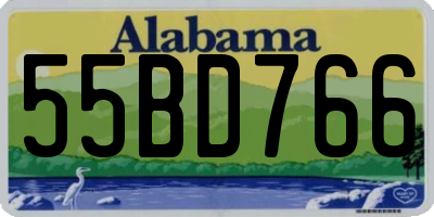 AL license plate 55BD766