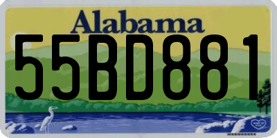 AL license plate 55BD881