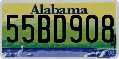 AL license plate 55BD908