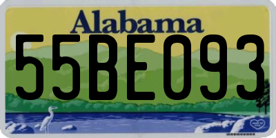 AL license plate 55BE093