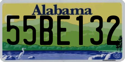AL license plate 55BE132