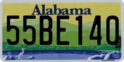 AL license plate 55BE140