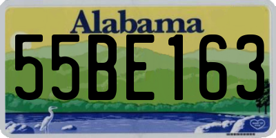 AL license plate 55BE163