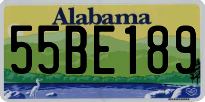 AL license plate 55BE189