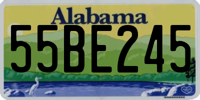 AL license plate 55BE245