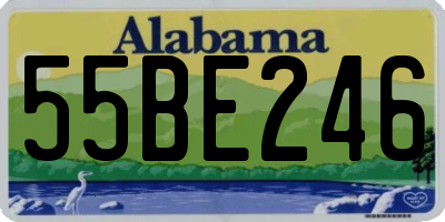 AL license plate 55BE246