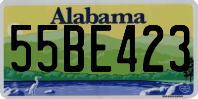 AL license plate 55BE423