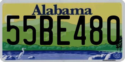 AL license plate 55BE480