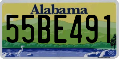 AL license plate 55BE491