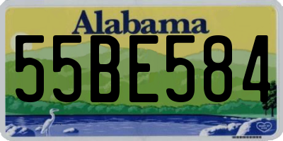 AL license plate 55BE584