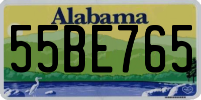 AL license plate 55BE765