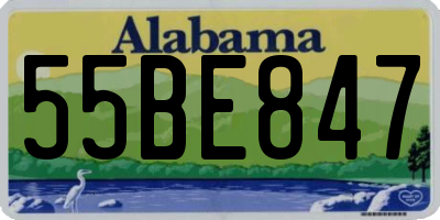 AL license plate 55BE847