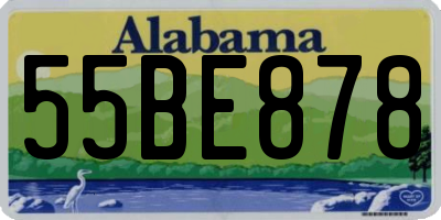 AL license plate 55BE878