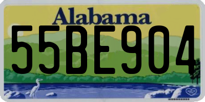 AL license plate 55BE904
