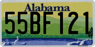 AL license plate 55BF121