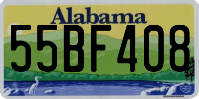 AL license plate 55BF408