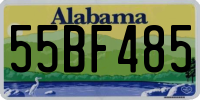 AL license plate 55BF485