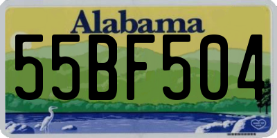 AL license plate 55BF504