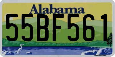AL license plate 55BF561
