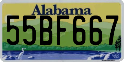 AL license plate 55BF667