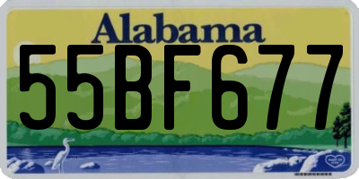 AL license plate 55BF677