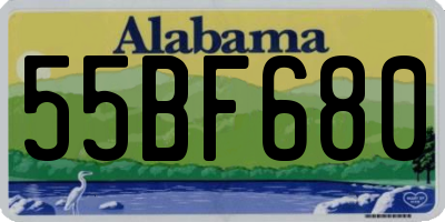 AL license plate 55BF680