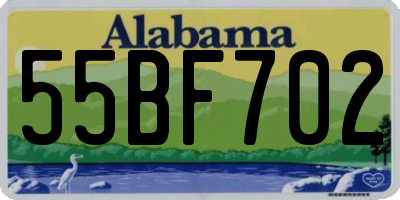 AL license plate 55BF702