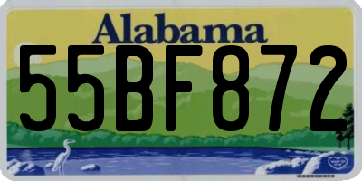 AL license plate 55BF872