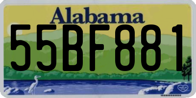 AL license plate 55BF881